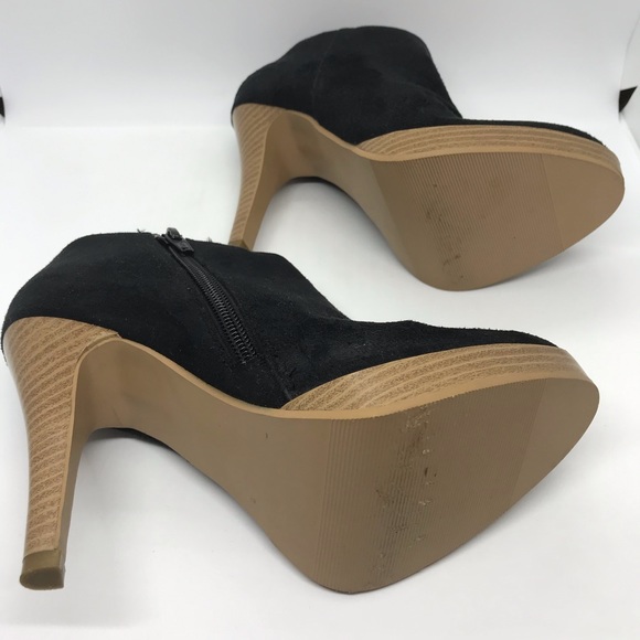 Shiek Black High Heels Platform Ankle Booties - Picture 6 of 7